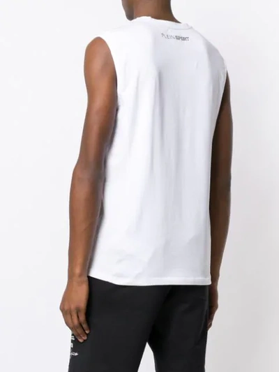 Shop Plein Sport Logo Tank Top In White