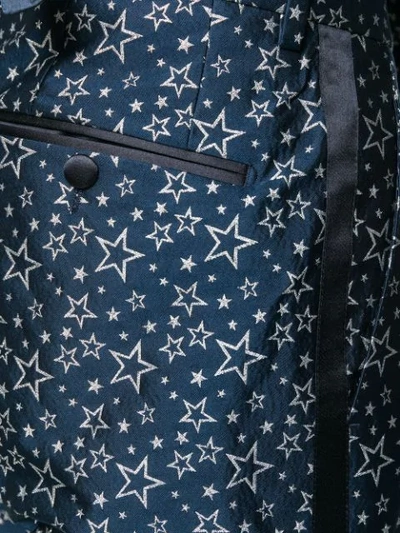Shop Dolce & Gabbana Star Jacquard Suit In Blue