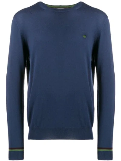 Shop Etro Logo Sweatshirt In Blue