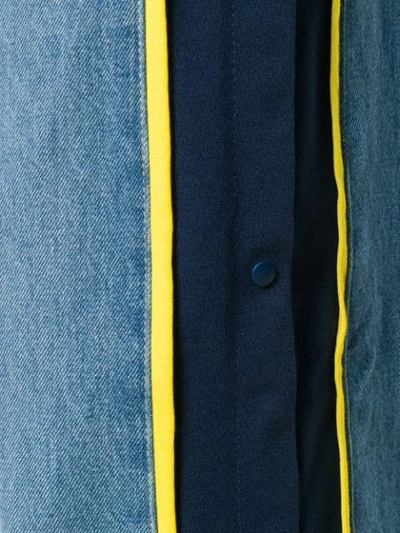 Shop Facetasm Side-stripe Wide-leg Jeans - Blue