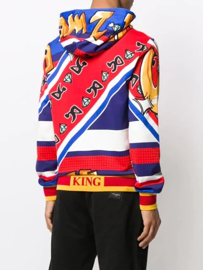 Shop Dolce & Gabbana Printed Hoodie In Red