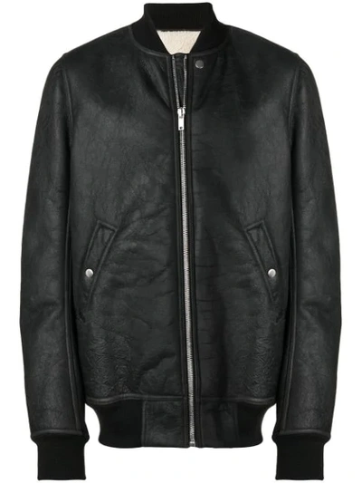 Shop Rick Owens Flight Bomber Jacket In Black