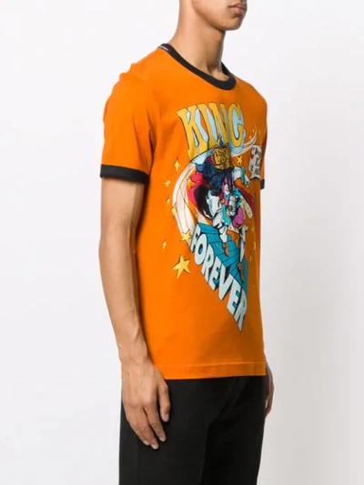 Shop Dolce & Gabbana Dg Super King Graphic Print T In Orange