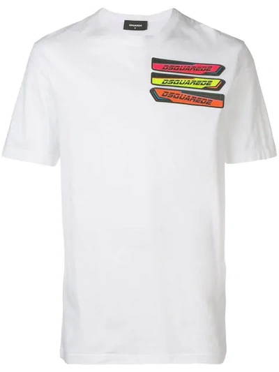 Shop Dsquared2 Logo Patch T-shirt In White