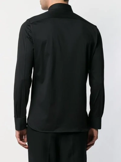 Shop Neil Barrett Button Collar Shirt In Black
