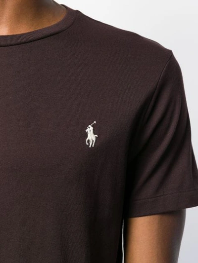 Shop Polo Ralph Lauren Signature Embroidered Pony T-shirt In Brown