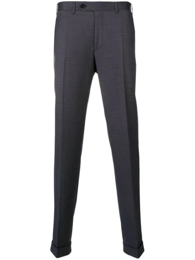 Shop Canali Straight Leg Trousers In Blue