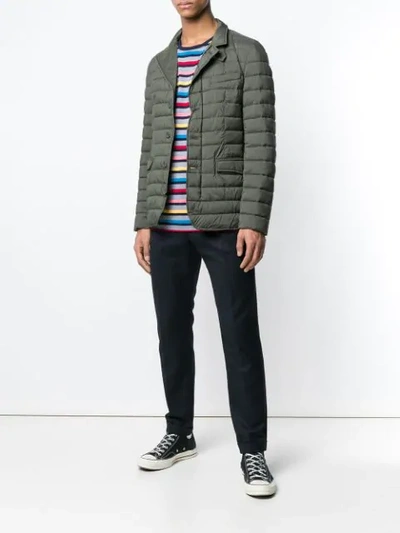 Shop Herno Nuage Quilted Jacket In Green