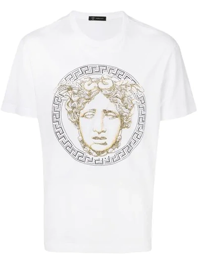 Shop Versace T-shirt Mit Medusa In A001 White
