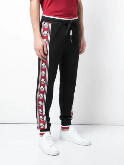 Shop Dolce & Gabbana Regular Track Trousers In Black