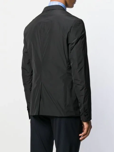 Shop Prada Crushed Lightweight Tailored Jacket In Black