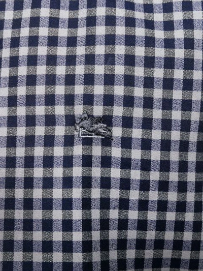 Shop Etro Gingham Pattern Shirt In Blue
