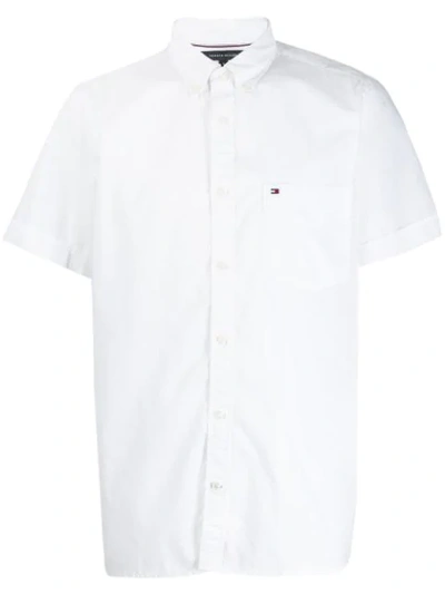 Shop Tommy Hilfiger Hemd Mit Kurzen Ärmeln In White