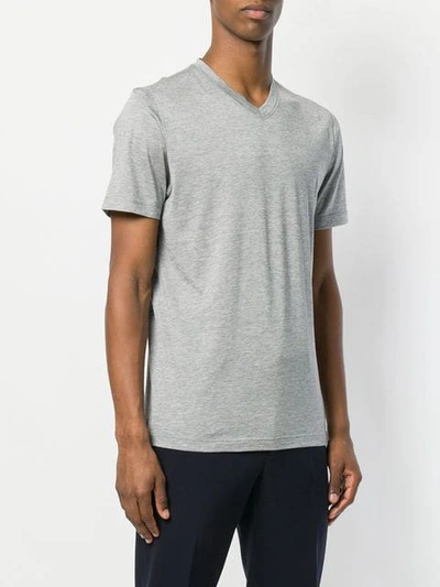 Brunello Cucinelli V-neck T-shirt In Grey