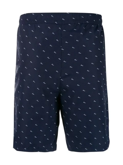 Shop Lacoste Logo Swim Shorts In Blue