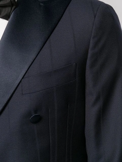 Shop Bagnoli Sartoria Napoli Striped Tuxedo Suit In Blue