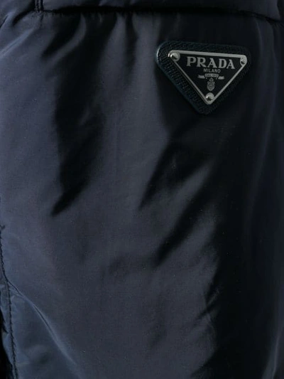 Shop Prada Logo Hooded Jacket In F0124