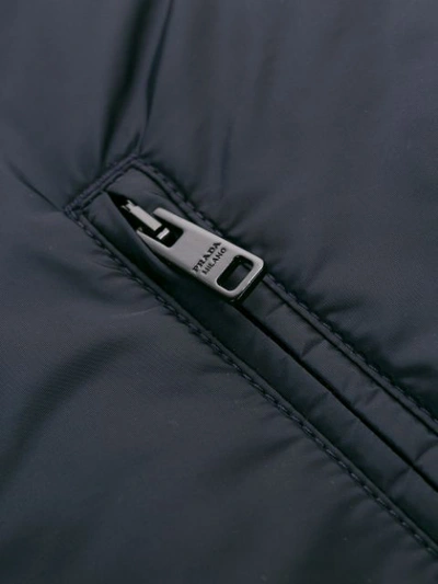 Shop Prada Logo Hooded Jacket In F0124