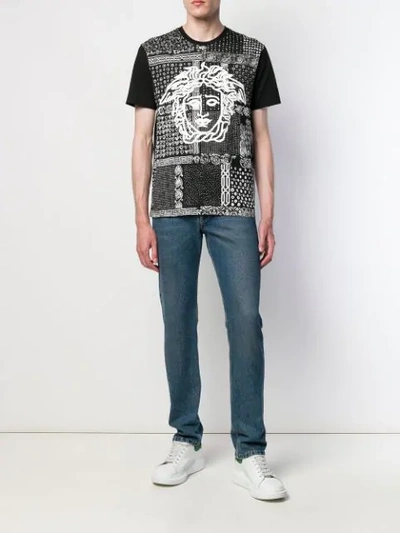 Shop Versace Medusa Print T In A708 Nero+stampa