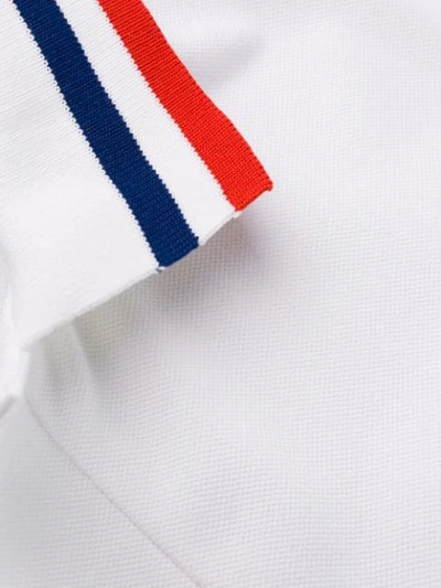 Shop Lacoste Striped Trim Polo Shirt In White