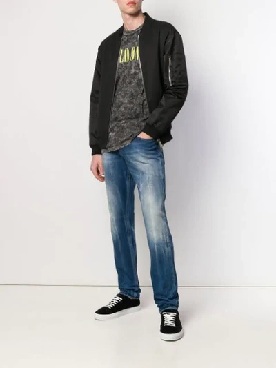 Shop Philipp Plein Supreme Statement Straight Jeans In Black