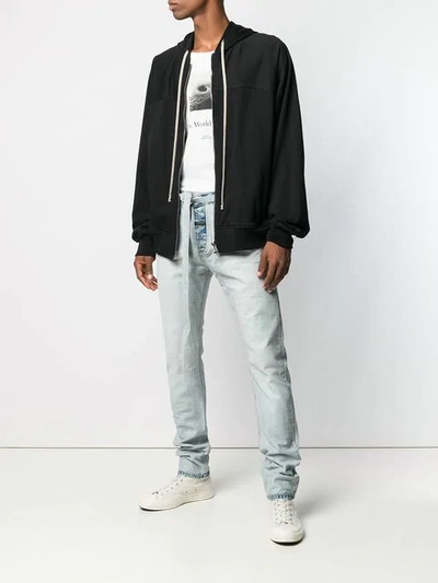 Shop Fear Of God Belted Slim Fit Jeans In Blue