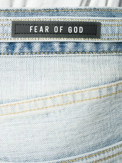 Shop Fear Of God Belted Slim Fit Jeans In Blue