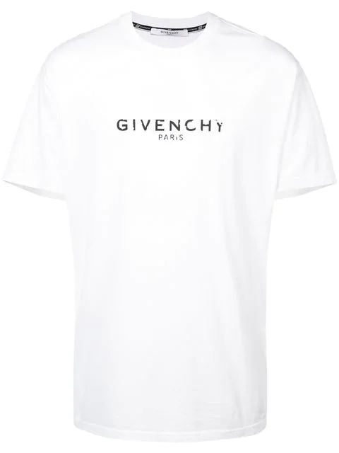 givenchy paris distressed t shirt