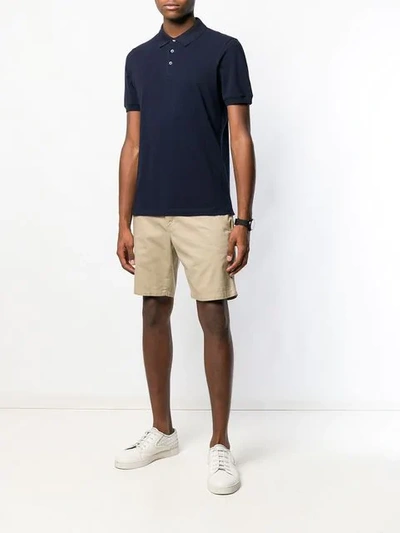 Shop Brunello Cucinelli Classic Polo Shirt In Blue