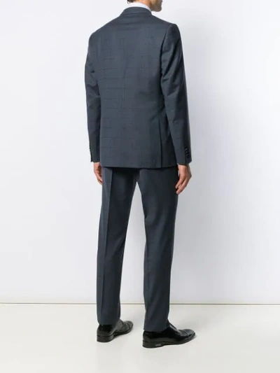 Shop Etro Check Suit In 201 Ottanio