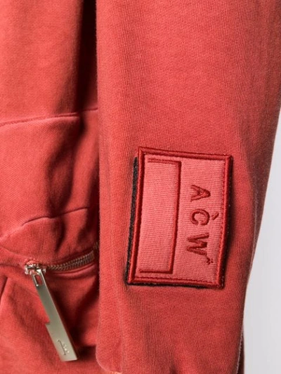 Shop A-cold-wall* Back Pocket Zipped Hoodie - Red