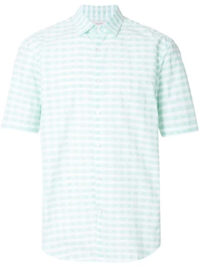 Shop Cerruti 1881 Short Sleeve Checked Shirt In Green