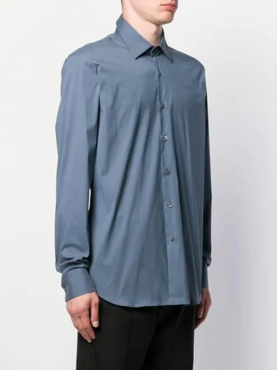 Shop Prada Tailored Classic Shirt In Blue