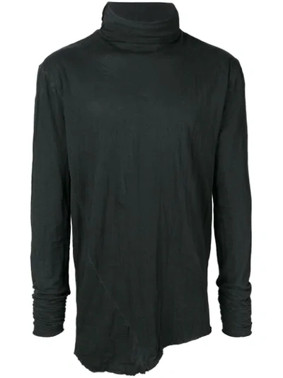 Shop Army Of Me Asymmetric Roll Neck Sweatshirt - Grey