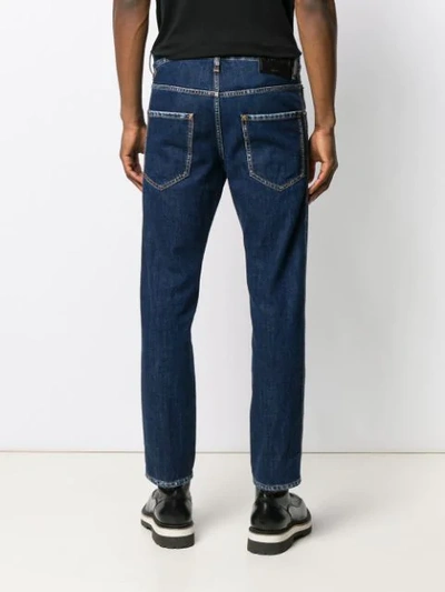 Shop Dsquared2 Straight Leg Jeans In Blue