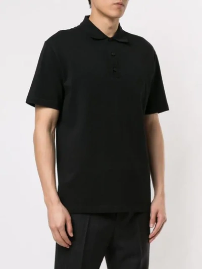 Shop Versace Embroidered Medusa Polo Shirt In A008