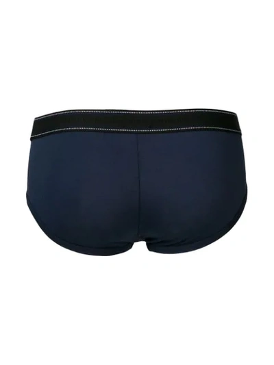 Shop Dolce & Gabbana Branded Briefs In Blue