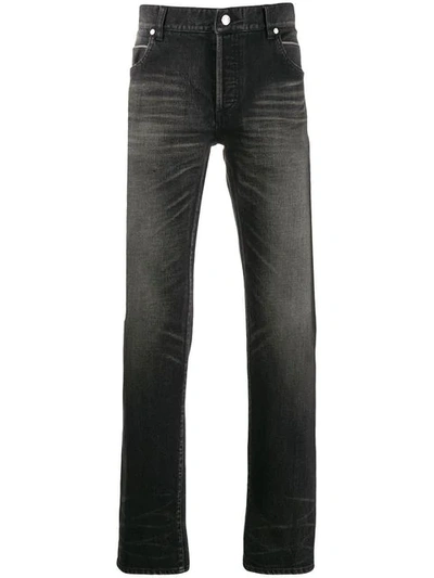 Shop Balmain Slim Fit Jeans In Black