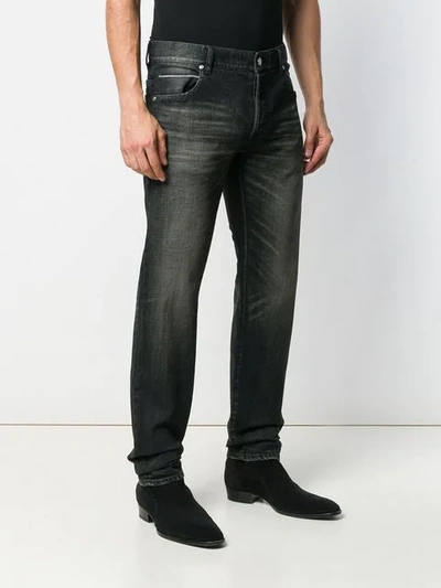 Shop Balmain Slim Fit Jeans In Black