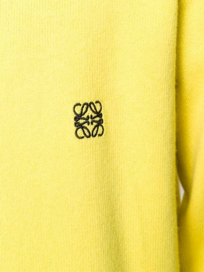 Shop Loewe Embroidered Logo Jumper In Yellow