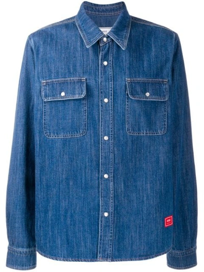 Shop Ami Alexandre Mattiussi Classic Denim Shirt In Blue