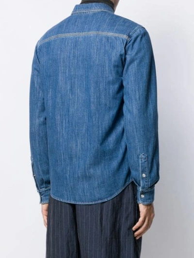 Shop Ami Alexandre Mattiussi Classic Denim Shirt In Blue