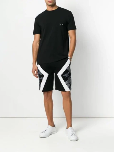 camouflage panel shorts