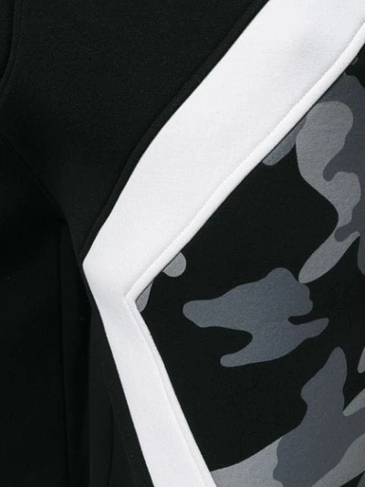 camouflage panel shorts