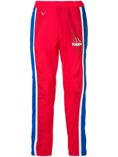 Shop Kappa Tailored Track Style Trousers In Red