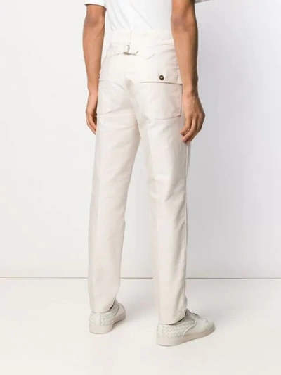 Shop Tom Ford Slim Fit Trousers In White