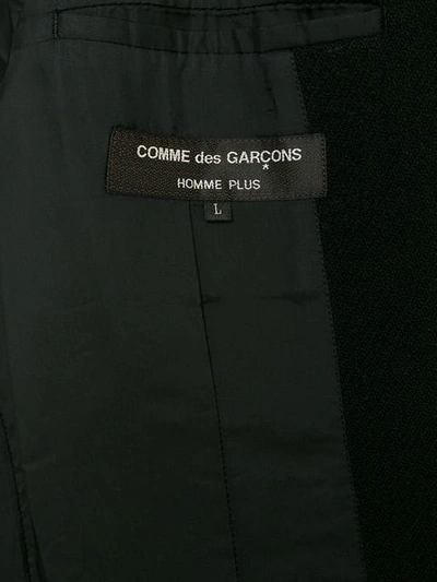 Pre-owned Comme Des Garçons Vintage 古着直纹拼接西装夹克 - 黑色 In Black