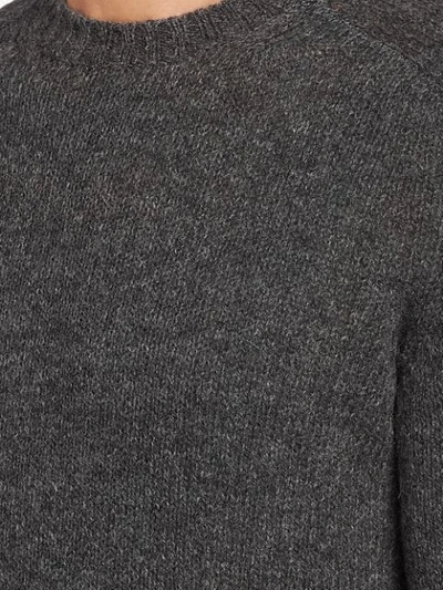Shop Prada Shetland Wool Sweater - Grey