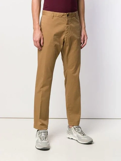 Shop Dsquared2 Classic Straight Trousers In Neutrals