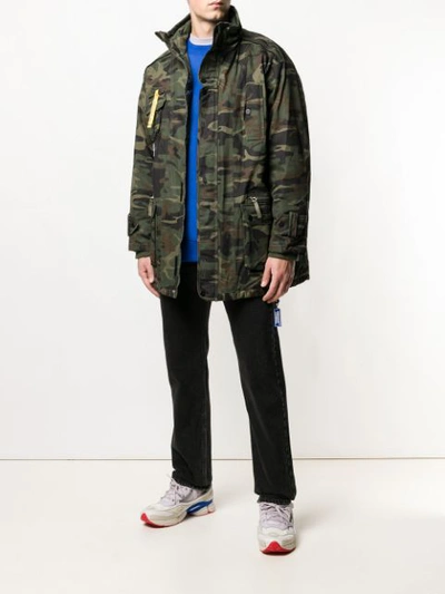 Ader Error Camouflage Print Jacket In Green
